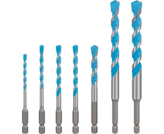 Daudzfunkcionālu urbju komplekts Bosch EXPERT; Hex9 MultiConstruction; 4-12 mm; 7 gab. Аксессуары для дрелей