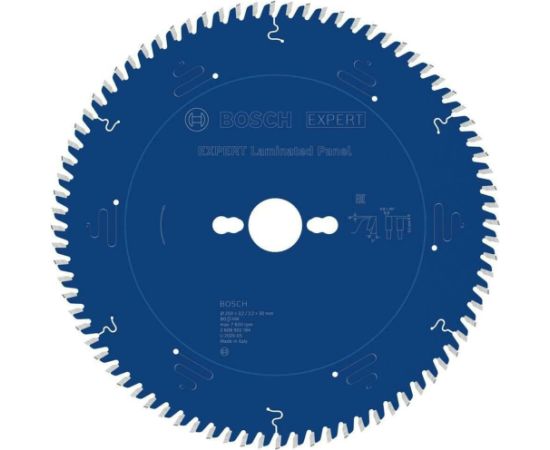 Griešanas disks laminātam Bosch EXPERT; 250 x 3,2/2,2 x 30 mm; Z80 Zāģripas