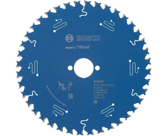 Griešanas disks kokam Bosch 2608644059; 210 x 30 x 2,8 mm; Z40 Zāģripas