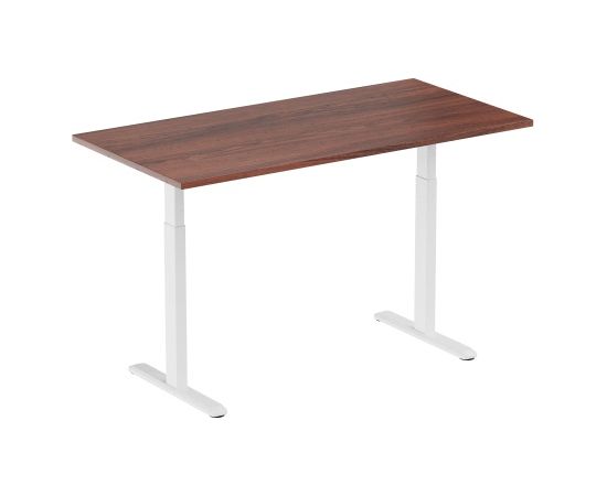 Adjustable Height Table Up Up Bjorn White, Table top L Dark Walnut Biroja galdi
