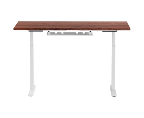 Adjustable Height Table Up Up Bjorn White, Table top L Dark Walnut Biroja galdi