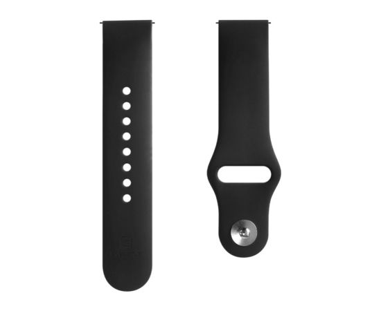 Evelatus   20mm Silicone Loop Watch Straps (130mm M/L) Black Smart-Watch aksesuāri