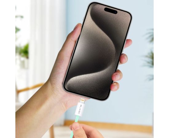OEM Blavec Кабель Candy в оплетке -|USB to Lightning | 2.4 A | 2 m |Apple CarPlay (CCA-UL24GN20) зеленый Дата USB-кабели