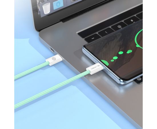 OEM Blavec Кабель Candy в оплетке -|USB to Lightning | 2.4 A | 2 m |Apple CarPlay (CCA-UL24GN20) зеленый Дата USB-кабели