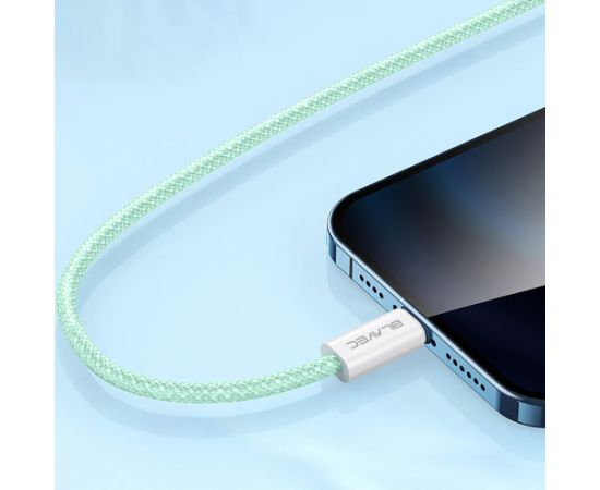 OEM Blavec Кабель Candy в оплетке -|USB to Lightning | 2.4 A | 2 m |Apple CarPlay (CCA-UL24GN20) зеленый Дата USB-кабели