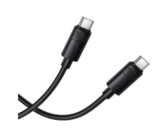Borofone kabelis BX123 Leya no Type C uz Type C | PD 60W| 3A| 1 m | melns Data USB kabeļi