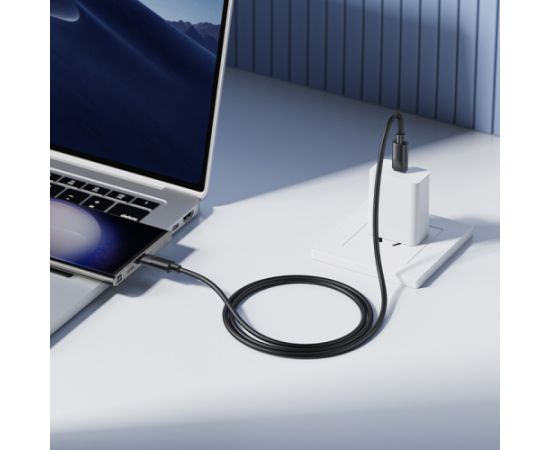 Borofone kabelis BX123 Leya no Type C uz Type C | PD 60W| 3A| 1 m | melns Data USB kabeļi