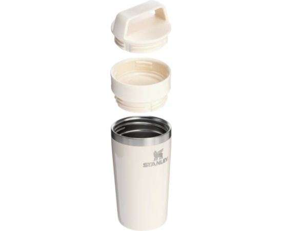 Stanley Termokrūze The Café-To-Go Travel Mug 0,47L glancētā krēmkrāsā Galda piederumi