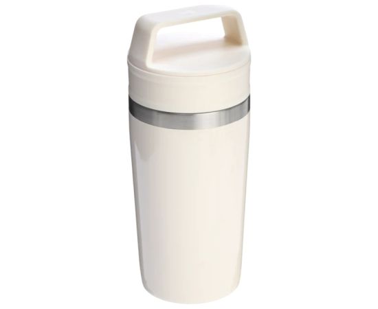 Stanley Termokrūze The Café-To-Go Travel Mug 0,47L glancētā krēmkrāsā Galda piederumi