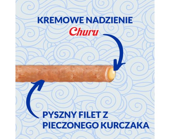 INABA Churu Rolls Chicken recipe wraps Tuna recipe - cat treats - 4x10 g Kaķu sausā barība