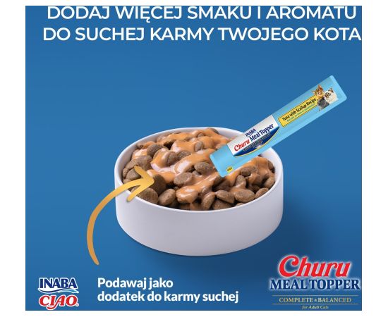 INABA Churu Meal Topper Tuna with scallop - cat treats - 4 x 14g Kaķu sausā barība