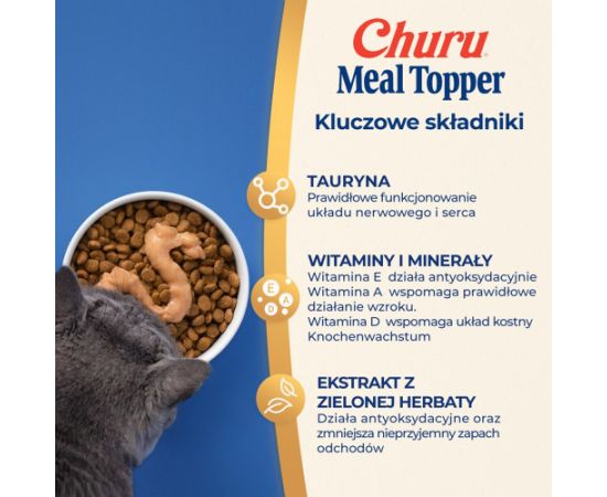 INABA Churu Meal Topper Tuna with scallop - cat treats - 4 x 14g Kaķu sausā barība