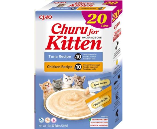 INABA Kitten Chicken and tuna - cat treats - 20x14g Kaķu sausā barība