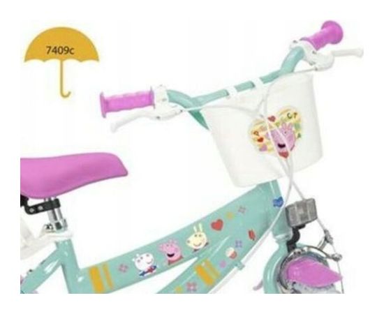 Children's bicycle Toimsa 12” Swinka Peppa green Детские велосипеды