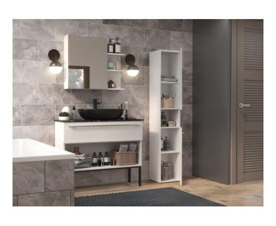 Top E Shop Bathroom cabinet NEL I 31x30x174 cm, white, glossy Новинки Для дома и сада 