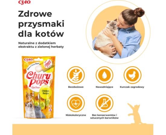 INABA Churu Pops Chicken - cat treats - 4x15 g Сухой корм для кошек