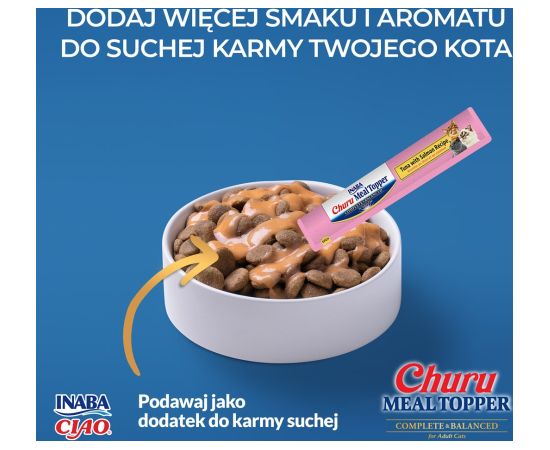 INABA Churu Meal Topper Tuna with salmon - cat treats - 4 x 14g Kaķu sausā barība