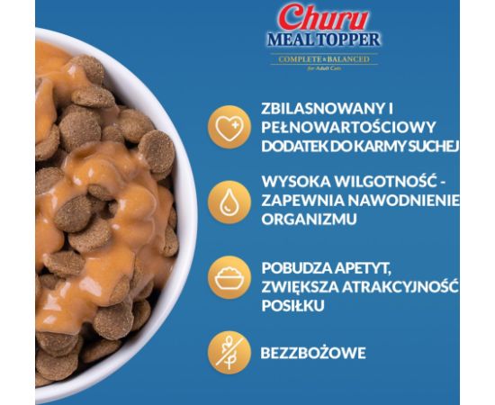 INABA Churu Meal Topper Tuna with salmon - cat treats - 4 x 14g Kaķu sausā barība