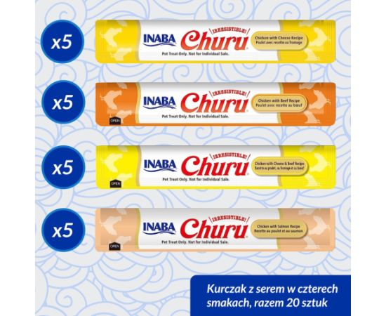 INABA Churu Variety box Chicken and beef - cat treats - 20 x 14g Kaķu sausā barība