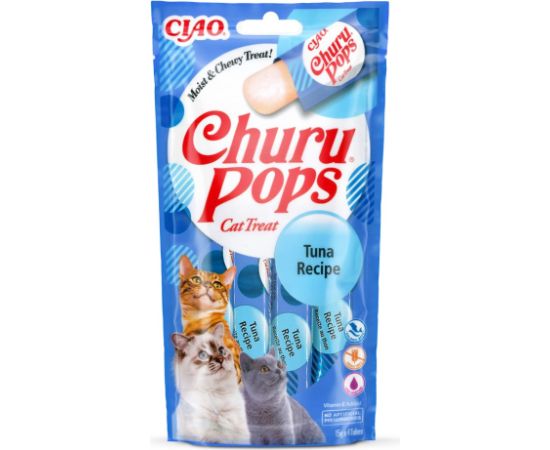 INABA Churu Pops Tuna - Cat treats - 4x15 g Kaķu sausā barība