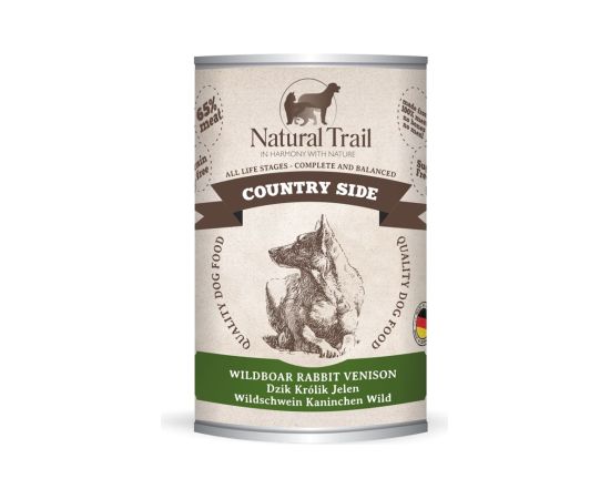 NATURAL TRAIL Country Side Wild Boar Rabbit Deer - Wet Dog Food - 400 g Suņu barība