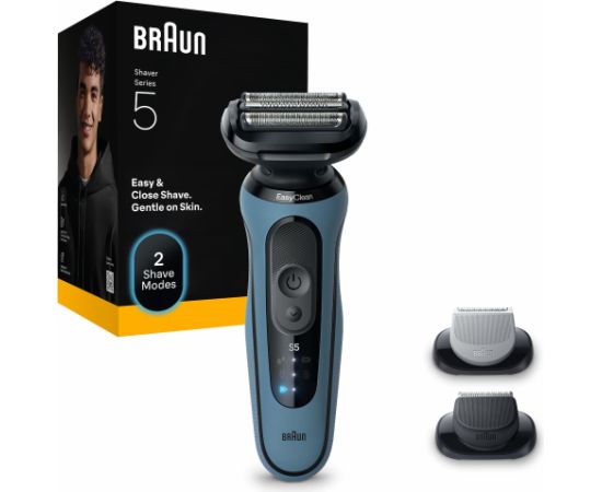 BRAUN 52-A1650s Series5 skuveklis, gaiši zils Skuvekļi vīriešiem