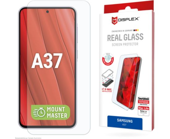 Samsung Galaxy A37 Real Screen Glass MM By Displex Transparent Ekrānu aizsardzība