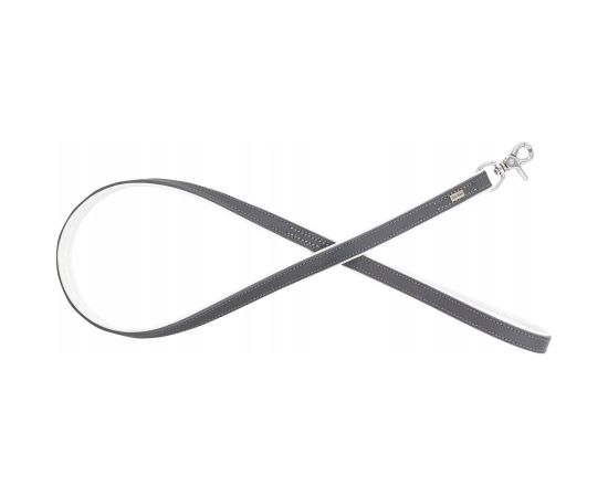 Smycz sk�rzana, 20 mm / 100 cm, szary/bia�y Citas preces