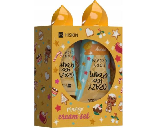 Alkotest HISKIN_SET Crazy Ice Cream krem do rąk Mango 60ml + krem do ciała Mango 200ml Smaržas - NESAKĀRTOTS