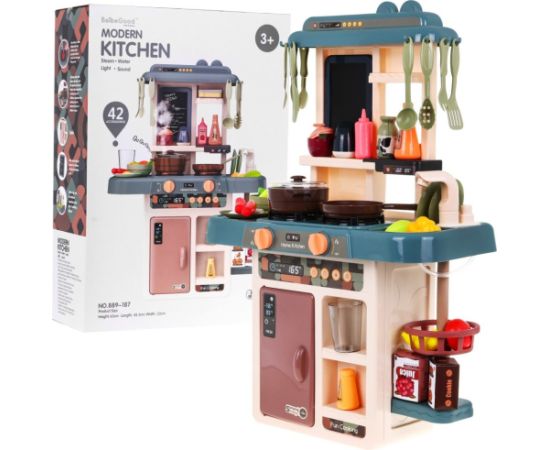 RoGer Bērnu Virtuve ar ūdens krānu 42 Elementi Virtuves, trauki, sadzīves tehnika