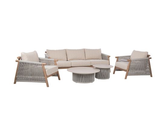Garden furniture set DIANA sofa, 2 armchairs and 2 tables, beige Новинки Для дома и сада 