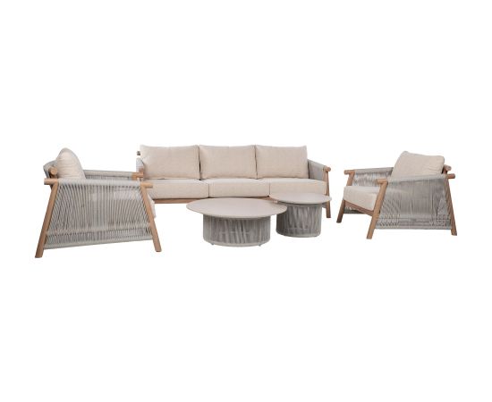 Garden furniture set DIANA sofa, 2 armchairs and 2 tables, beige Новинки Для дома и сада 