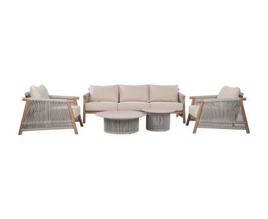 Garden furniture set DIANA sofa, 2 armchairs and 2 tables, beige Новинки Для дома и сада 