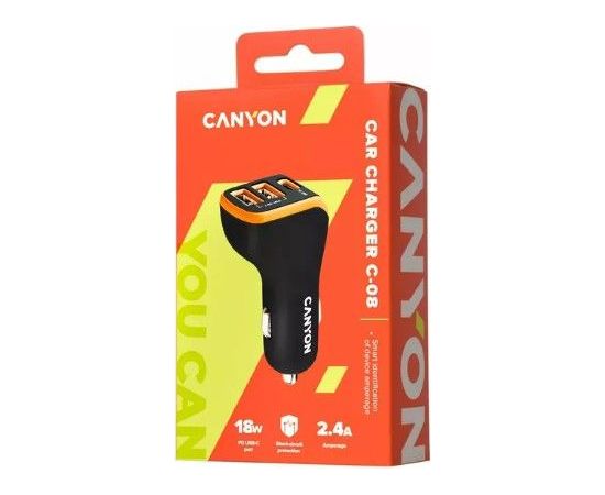 Canyon   Universal 3xUSB car adapter Input 12V-24V Output DC Black Автомобильные зарядные устройства
