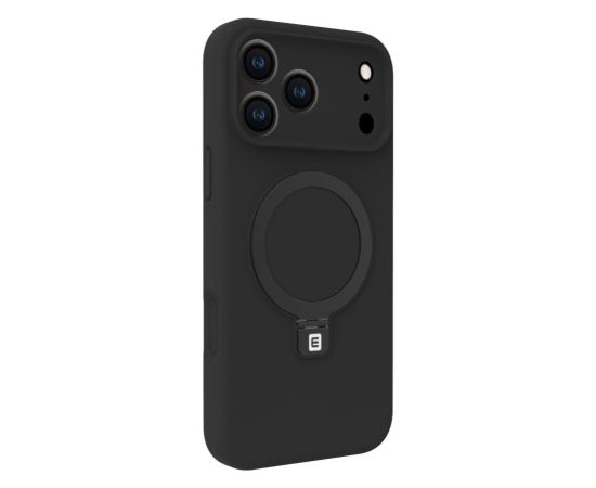 Evelatus Apple  iPhone 17 Pro Premium MagSafe with Stand Soft Touch Silicone Case Black Neoriģinālie Maciņi