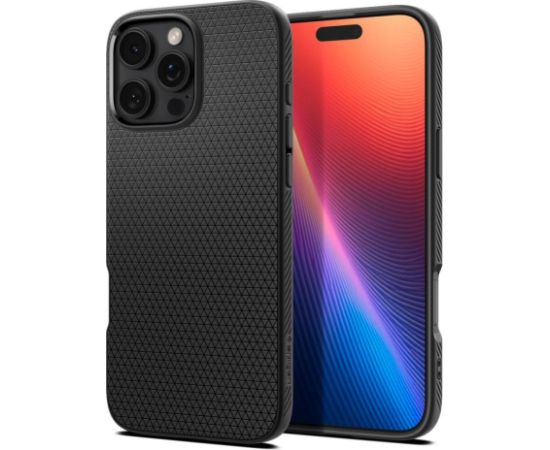 Spigen   Spigen Liquid Air Case for iPhone 16 Pro Max - Black Neoriģinālie Maciņi