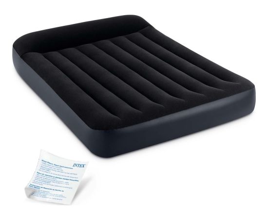 Double inflatable mattress 191x137x25 cm bed with headboard INTEX 64142 Надувные кровати и матрасы, Подушки