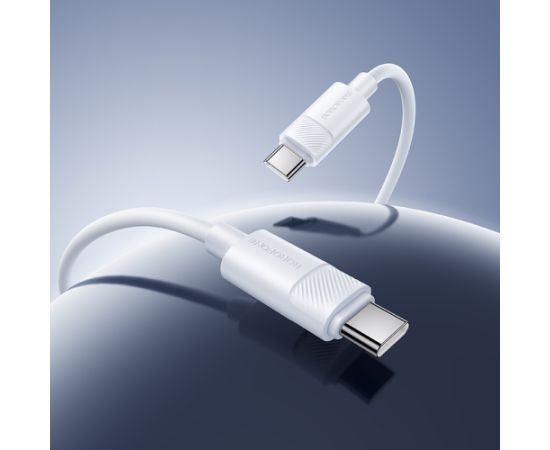 OEM Borofone kabelis BX123 Leya | no Type C  uz Type C  | PD 60W | 3A | 1 m | balts Data USB kabeļi