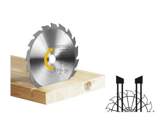 Griešanas disks kokam Festool 578583; 160x20x1,6 mm; Z18; 15° Zāģripas