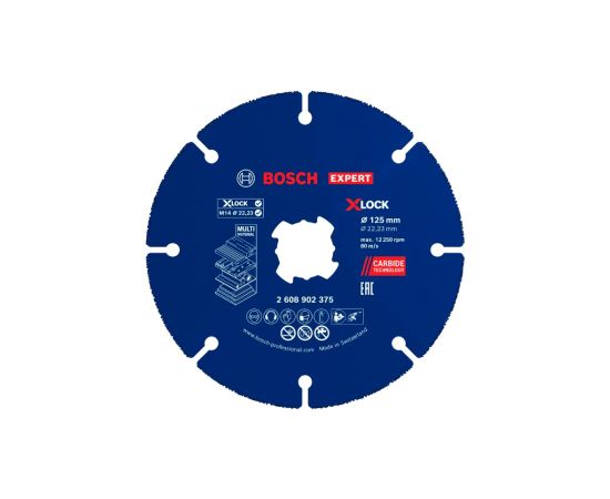 Griešanas disks Bosch 2608902377; 125x22,23 mm; 10 gab. Zāģripas