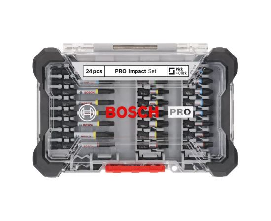 Triecienuzgaļu komplekts  Bosch 2608521U75; 1/4''; 24 gab. Аксессуары для дрелей