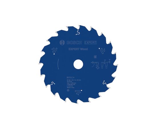 Griešanas disks kokam Bosch 2608902216; 165x20 mm; Z20 Zāģripas