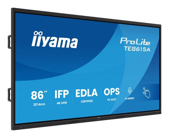 IIYAMA TE8615A-B1AG 86inch UHD IPS Industriālie monitori IPS / DSP / Public / Info Displays