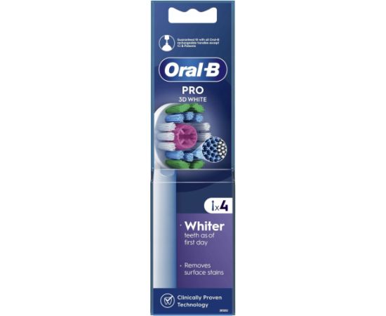 Końcówka Oral-B EB18-4 3D White (4-pak) Uzgaļi elektriskajām zobu birstēm