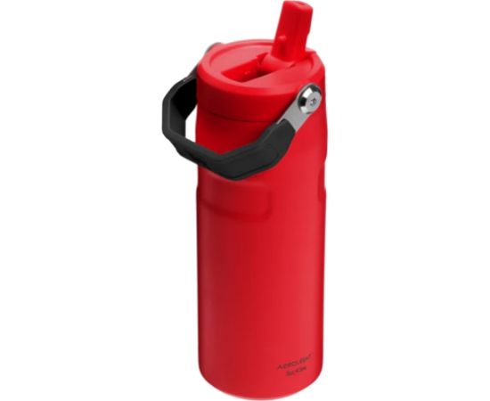 Stanley Termopudele ar salmiņu The IceFlow Bottle Flip Straw 2.0 0,47L tumši sarkana Pudeles