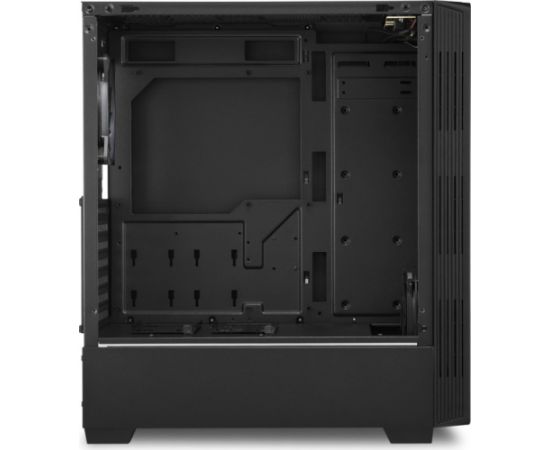 Sharkoon RGB LIT 100 tower case (black, front and side panel of tempered glass) Корпуса
