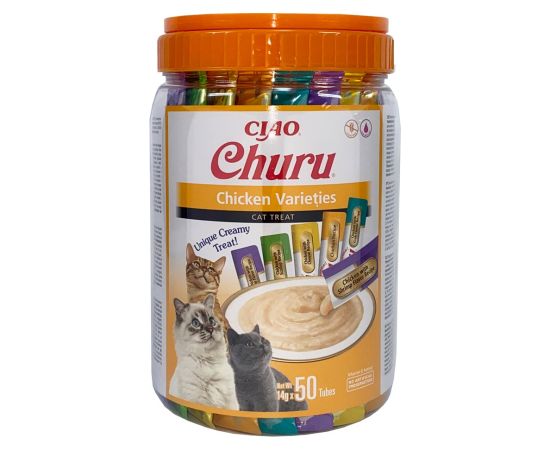 INABA Churu Varieties Chicken - cat treats - 50 x 14g Сухой корм для кошек