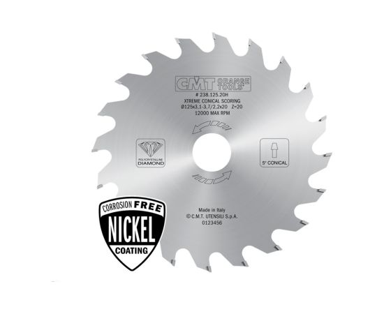 Dimanta griešanas disks CMT 238.180.36M; 180x30 mm; Z36; 8° Zāģripas