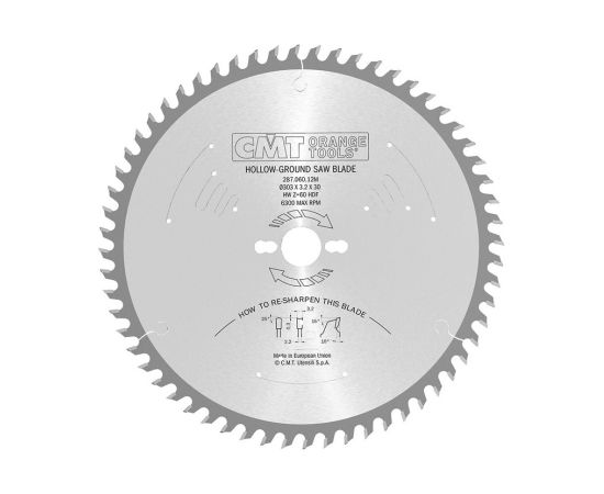 Griešanas disks kokam CMT 287.048.09M; 220x30 mm; Z48; 5° Zāģripas