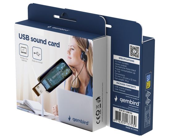 SOUND CARD USB EXT. VIRTUS/SC-USB-02 GEMBIRD Новинки Компьютерная техника